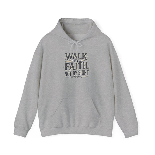 Walk By Faith Hoodie Christian Inspirational Pullover Sweatshirt Hoodie