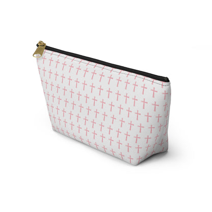 Accessory Pouch w T-bottom, Christian , Coquette, Travel, Makeup, Bible, Journal