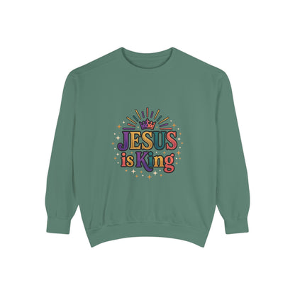 Jesus is King sweatshirt | Christian faith graphic crewneck