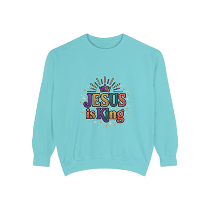 Jesus is King sweatshirt | Christian faith graphic crewneck