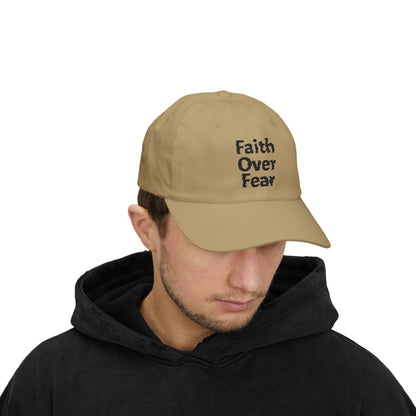 Faith Over Fear Dad Cap | Embroidered Christian Hat