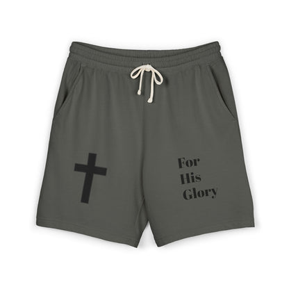 For His Glory Sweat Shorts | Cross Graphic Christian Shorts