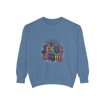 Jesus is King sweatshirt | Christian faith graphic crewneck