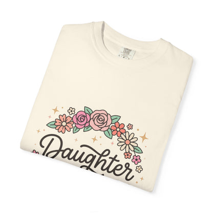 Daughter of Christ floral wreath T-shirt | Christian faith tee