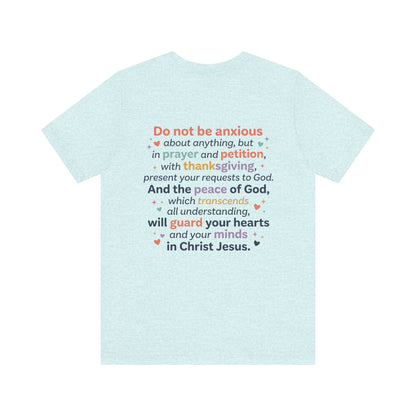 Philippians 4:6-7 Scripture T-Shirt | Bible Verse Tee, Prayer and Thanksgiving Design